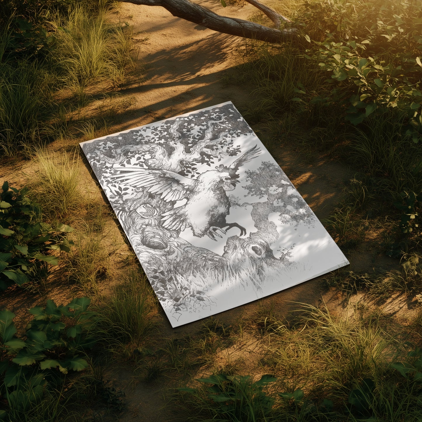 CRAWW x HUHN – “Chicken in the Wild” A3 Print - Poster Din A3 (hoch)